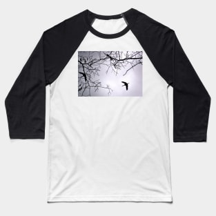 Flying Backlit Sandhill Crane (Grus canadensis) Baseball T-Shirt